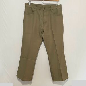 Levis 517 Bootcut Pants Mens 34 Khaki Dress Casual Western Fit Polyester Casual